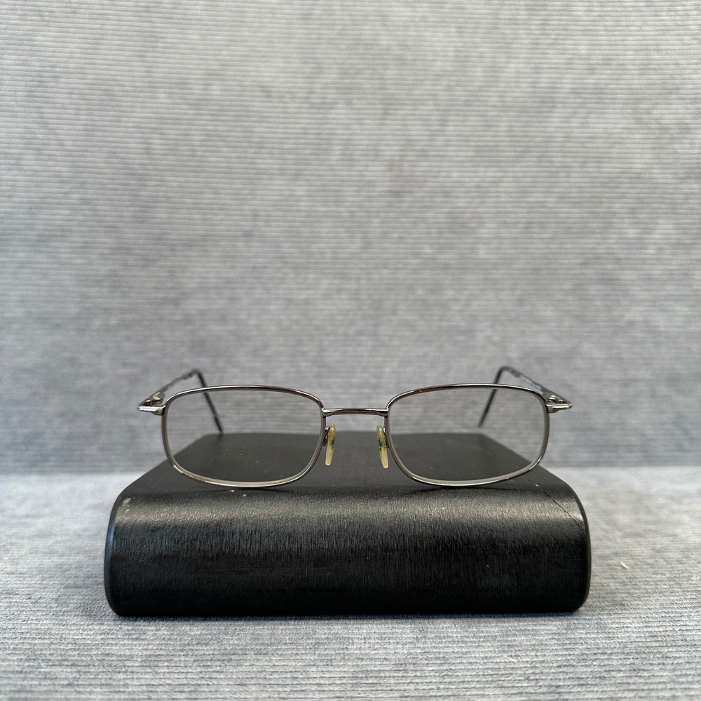 Kirkland Signature Gunmetal Rectangular Eyeglass Frames 51/19 140 Y2k